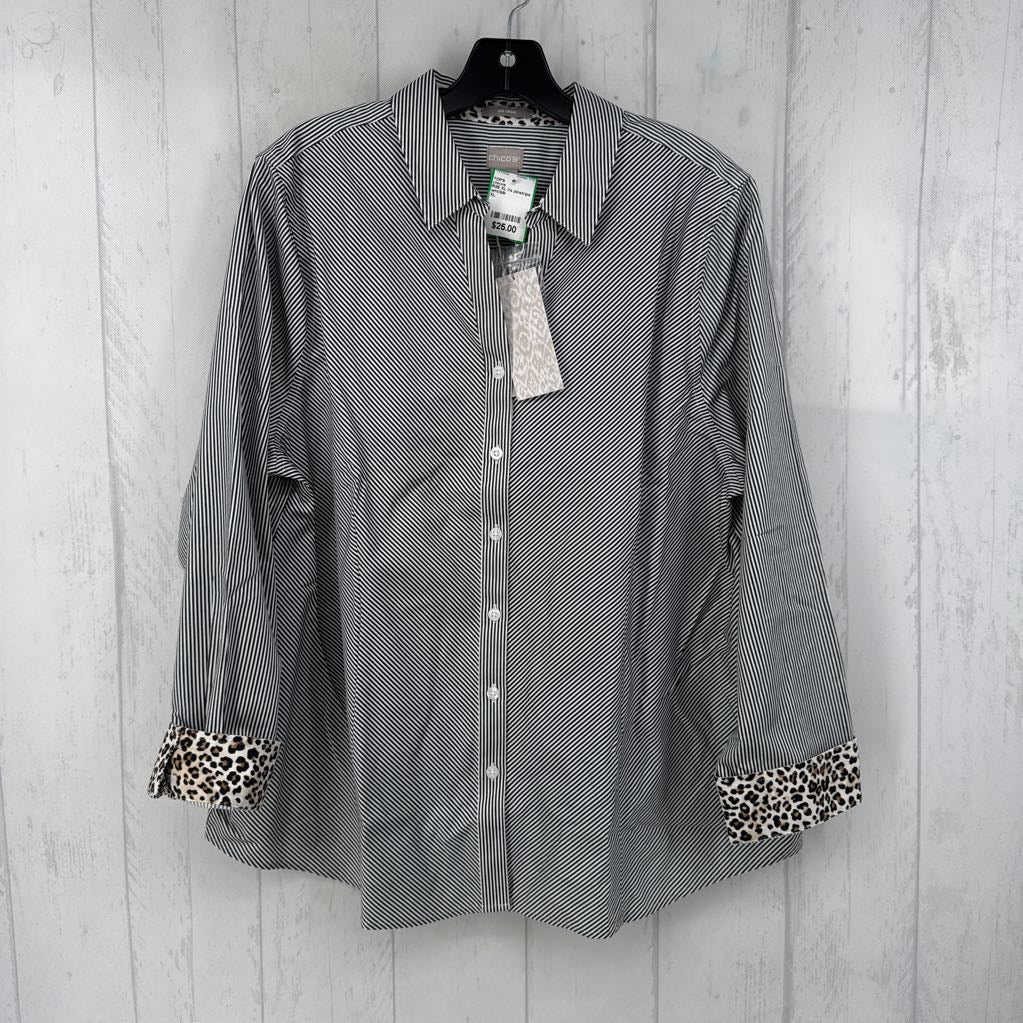 R89 XL l/s pinstripe button shirt
