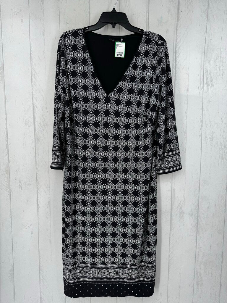 XL l/s medallion print dress