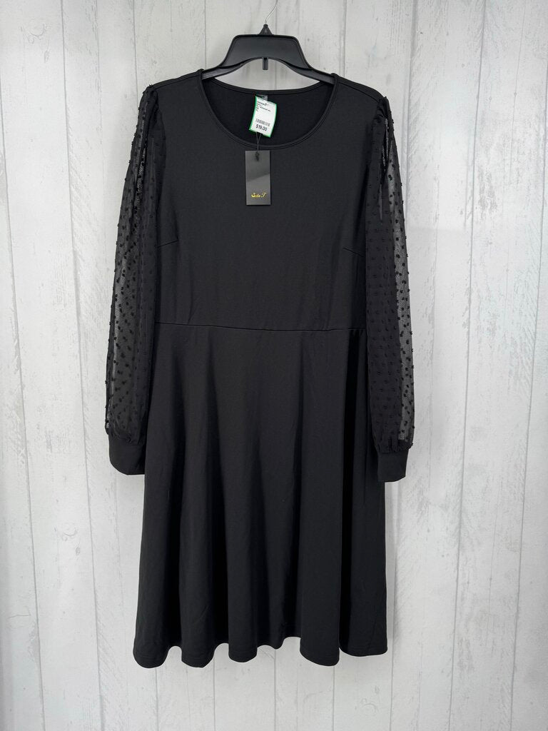 XL textured slv dress