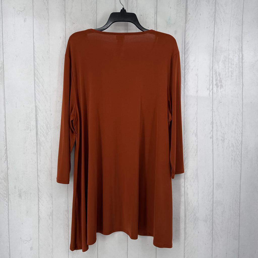 XL embelished neckline 3/4 slv tunic