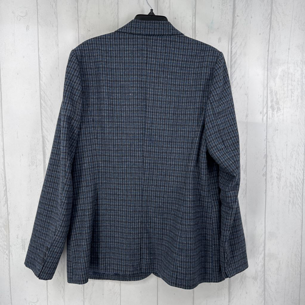 18T plaid button blazer