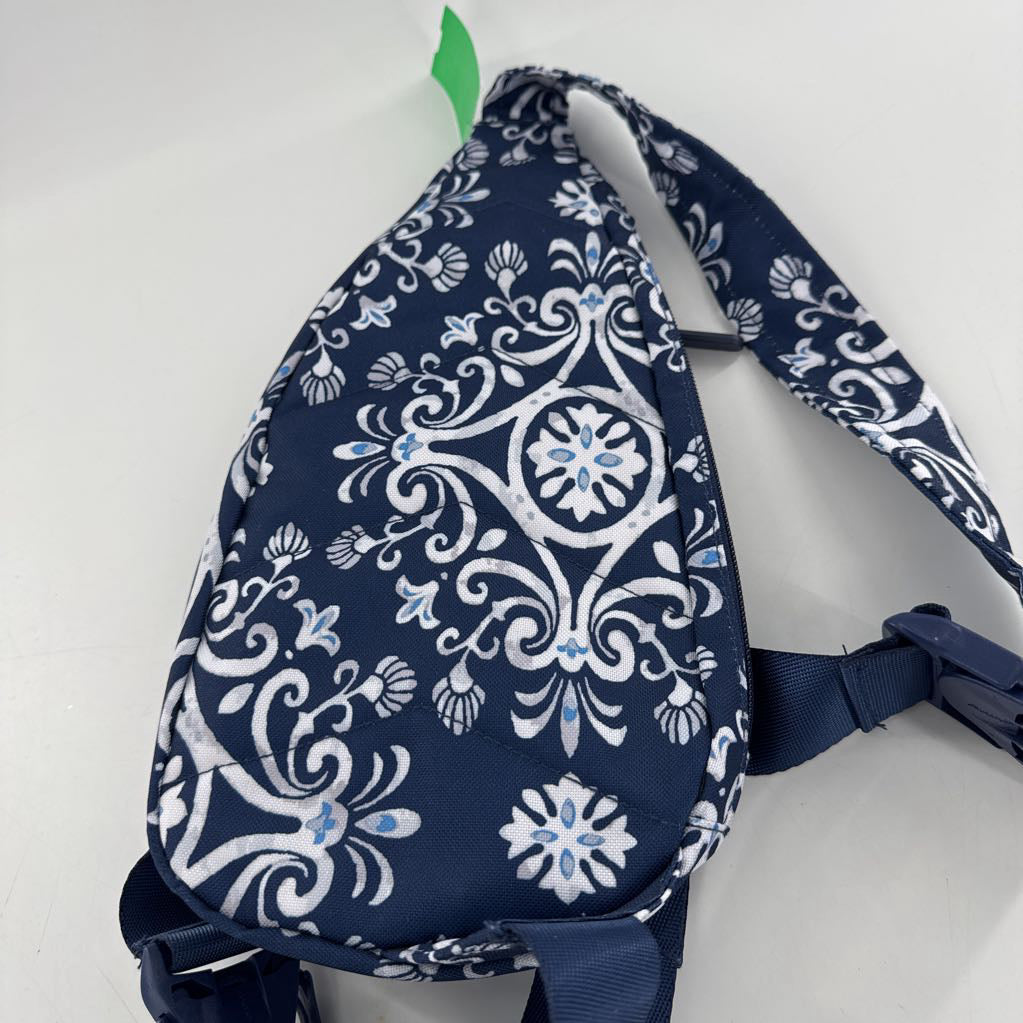 raindrop medallion print mini sling bag