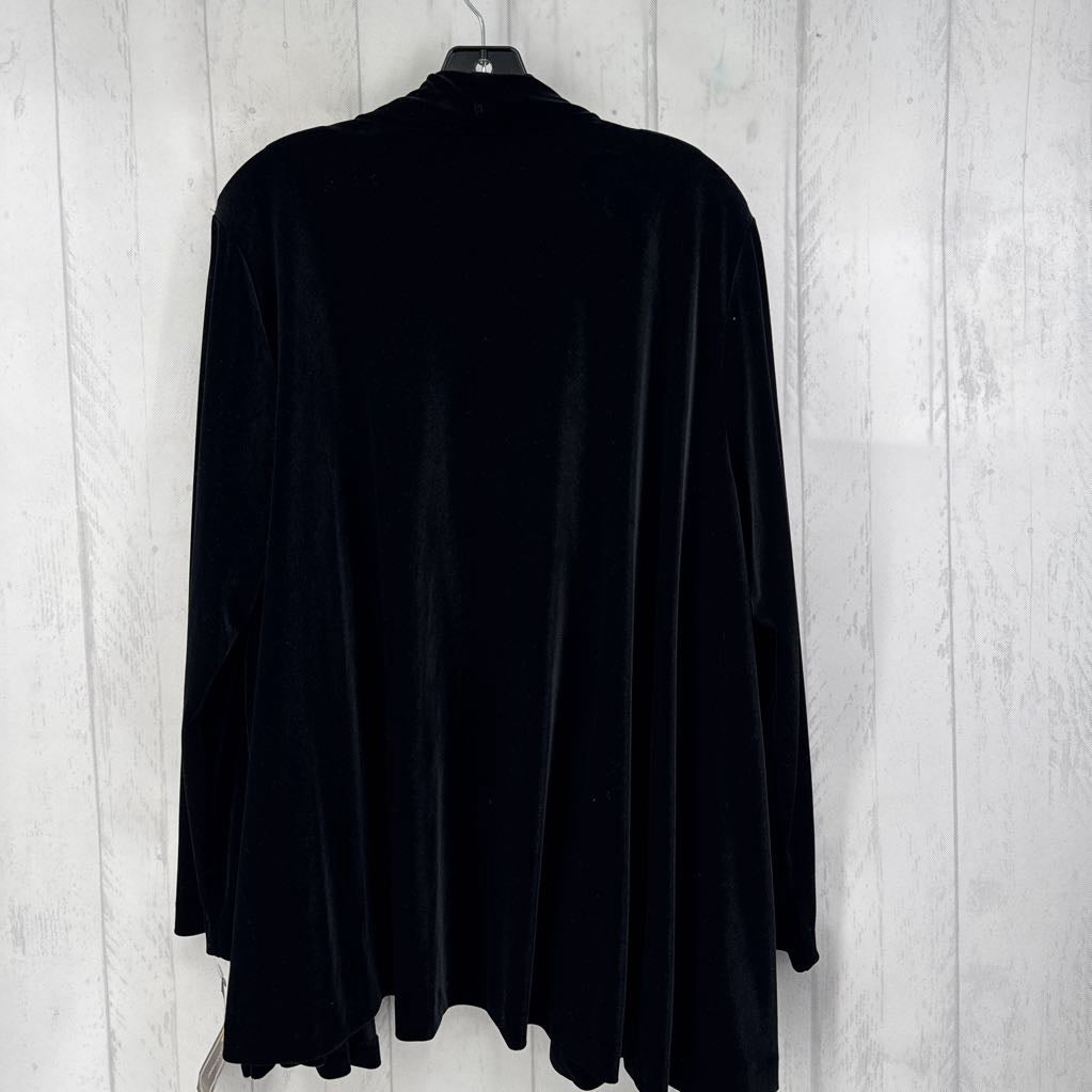 12 velvet open front blazer