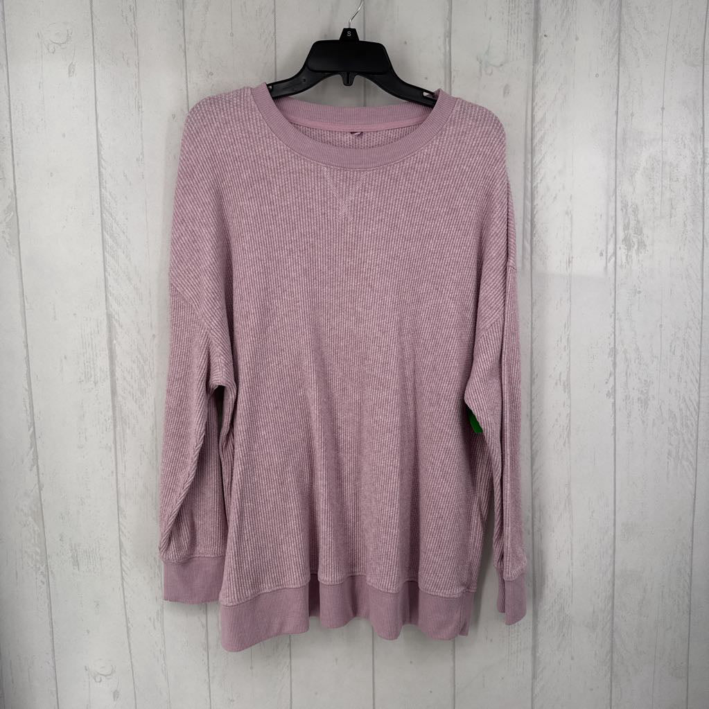 1X waffle knit l/s top