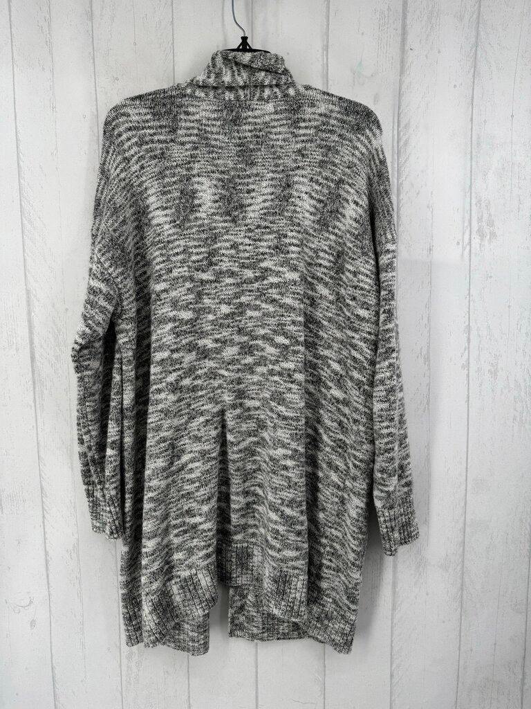 L marled knit cardi