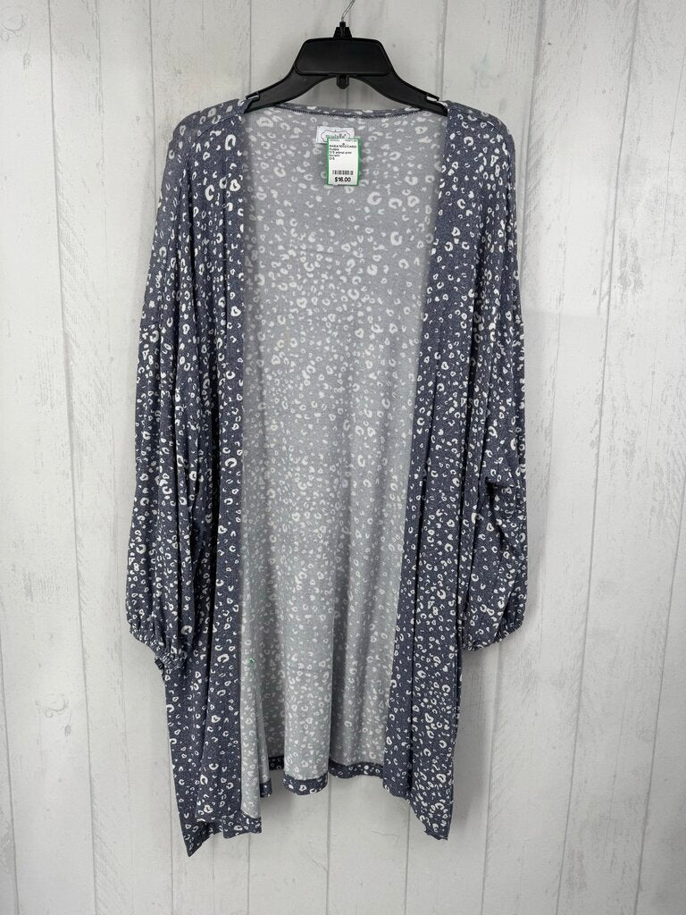 O/S animal print lightweight cardi