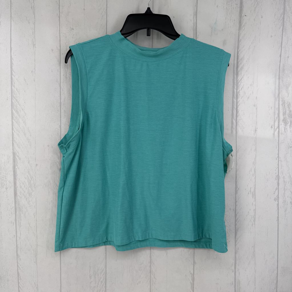L mock neck tank