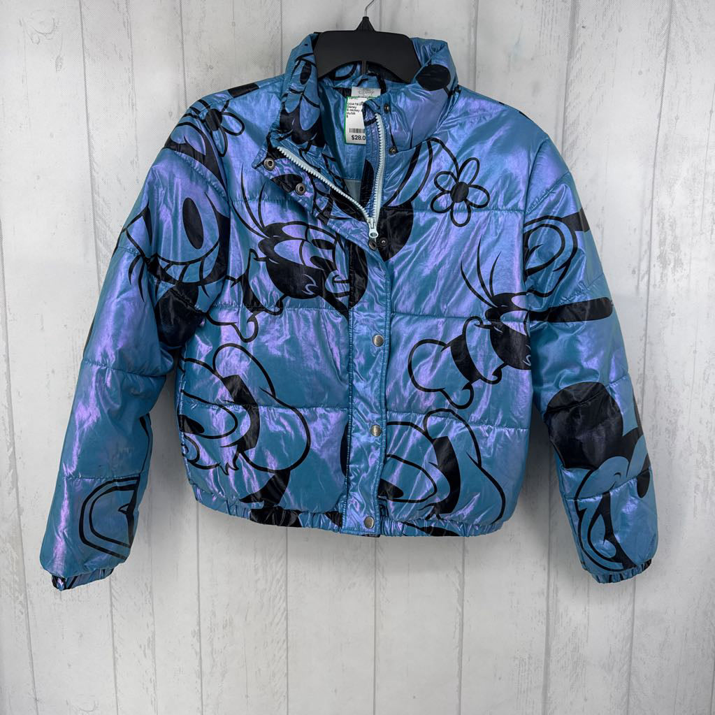 S mickey & friends iridescent puffer coat