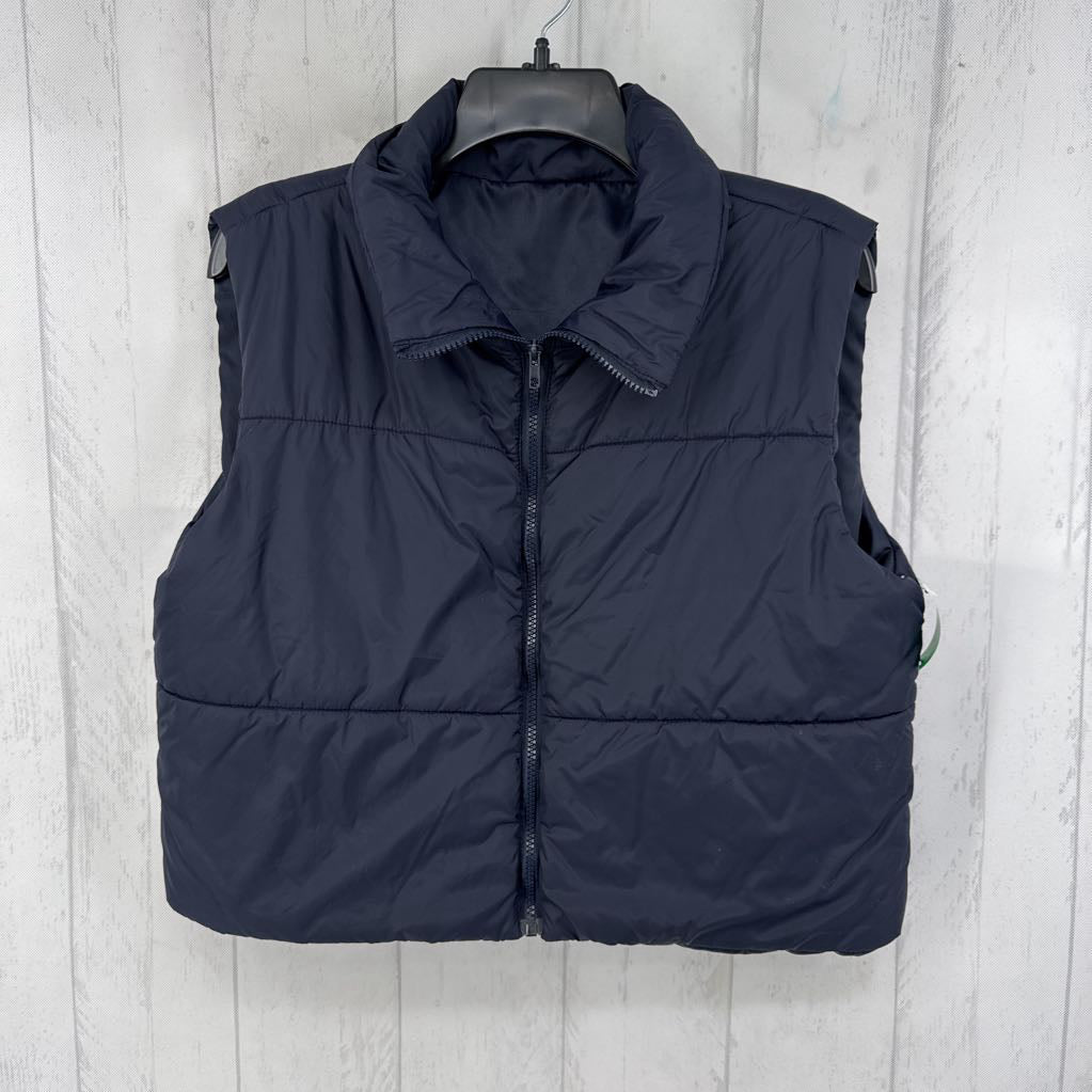 XL crop zip vest