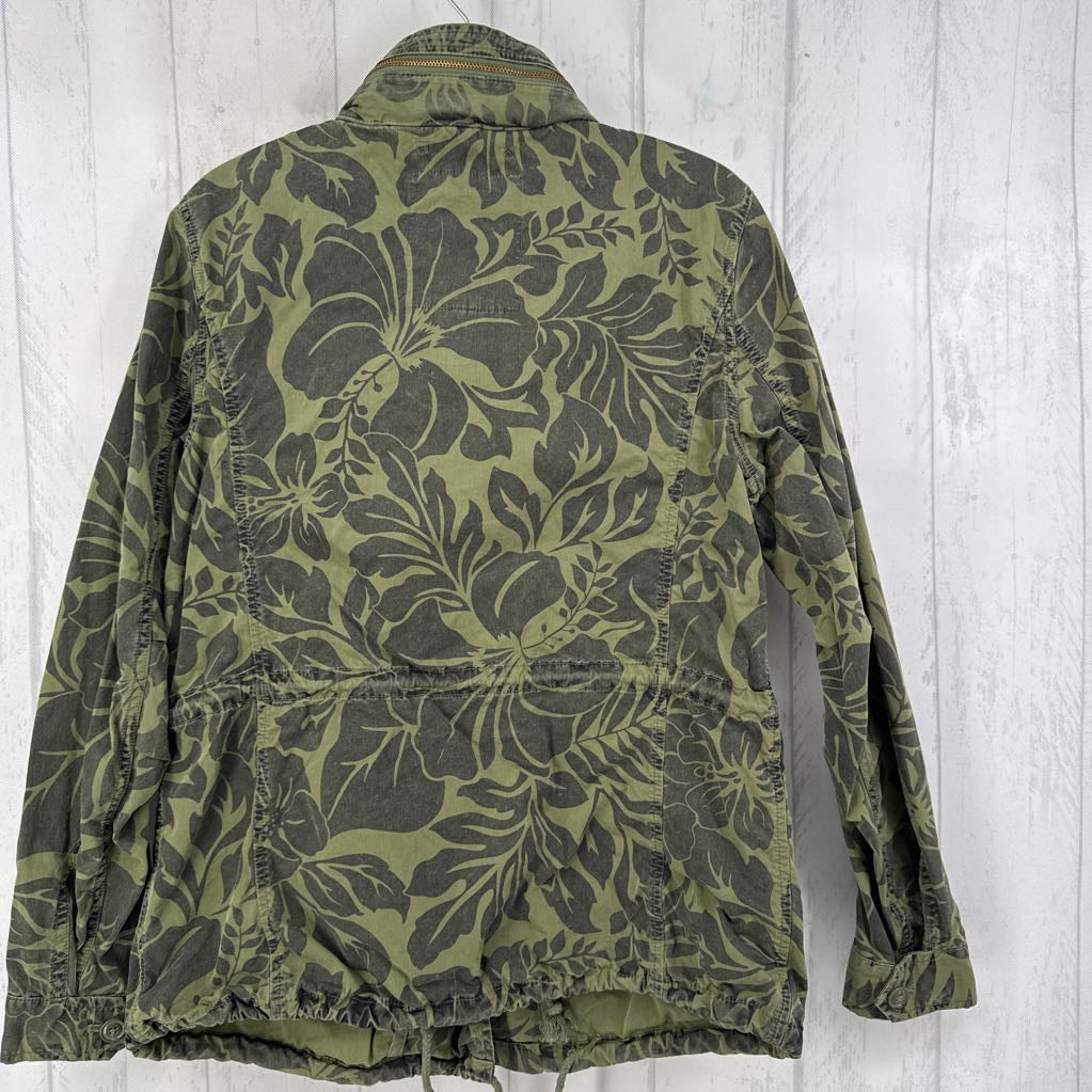 XL flo print utility jacket