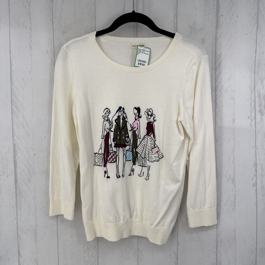 M girls go shopping sweater