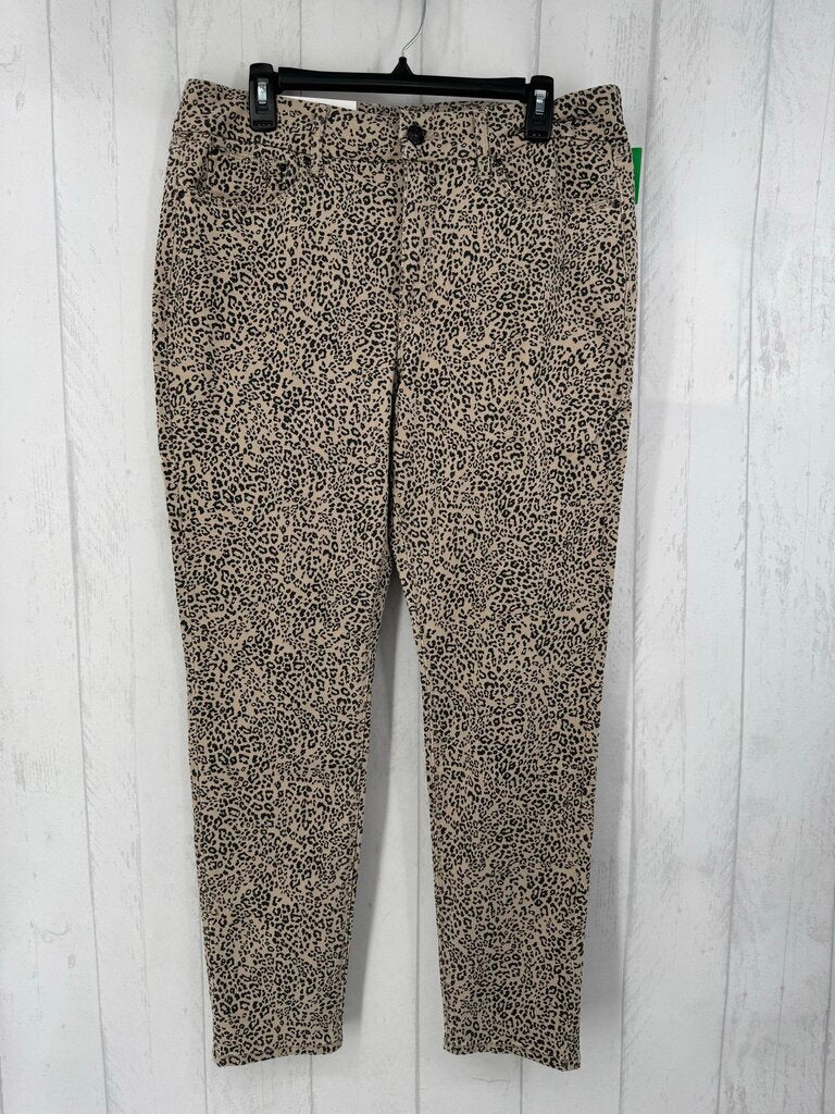 R69 14 animal print skinny jeans