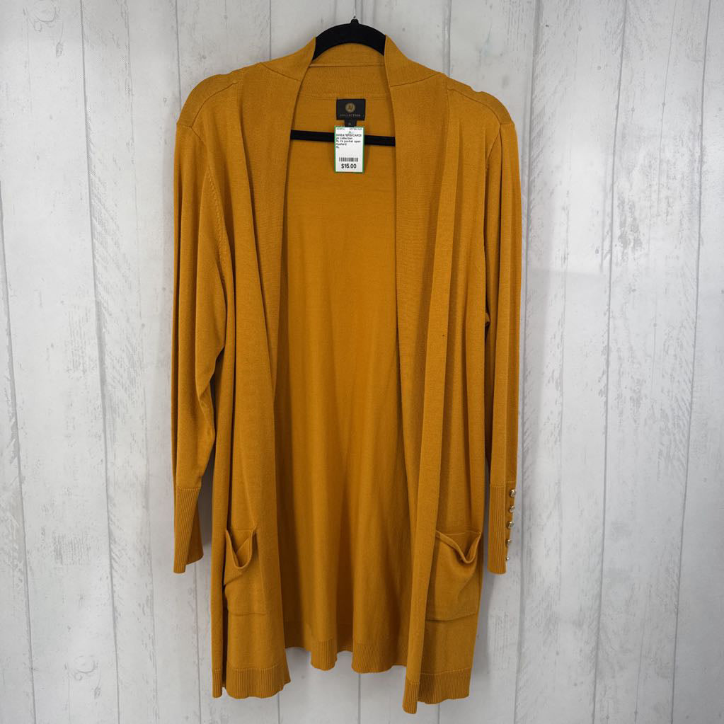 XL l/s pocket open cardigan