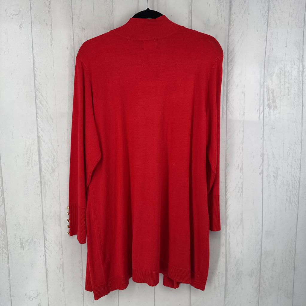 PXXL l/s pocket open cardigan