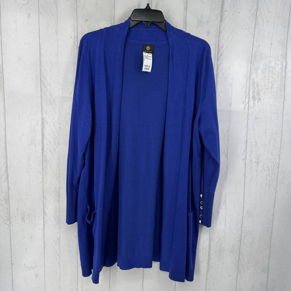 XL l/s pocket open cardigan