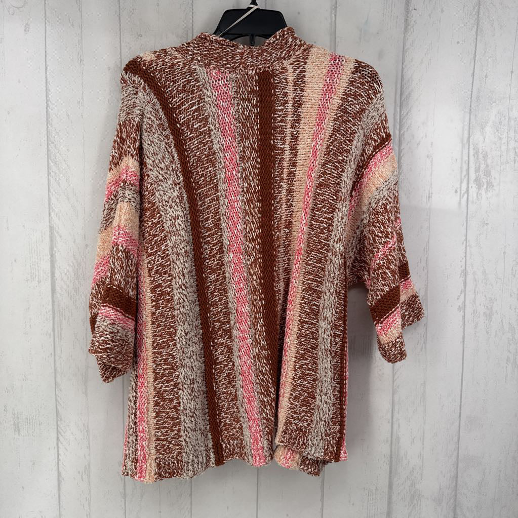 M colorful elbow slv cardi