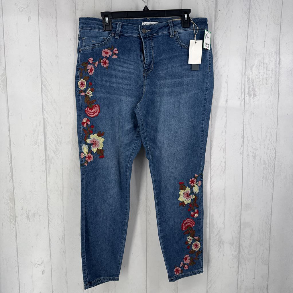 14 flo embroidered jean