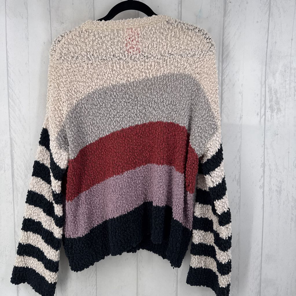 M striped boucle sweater