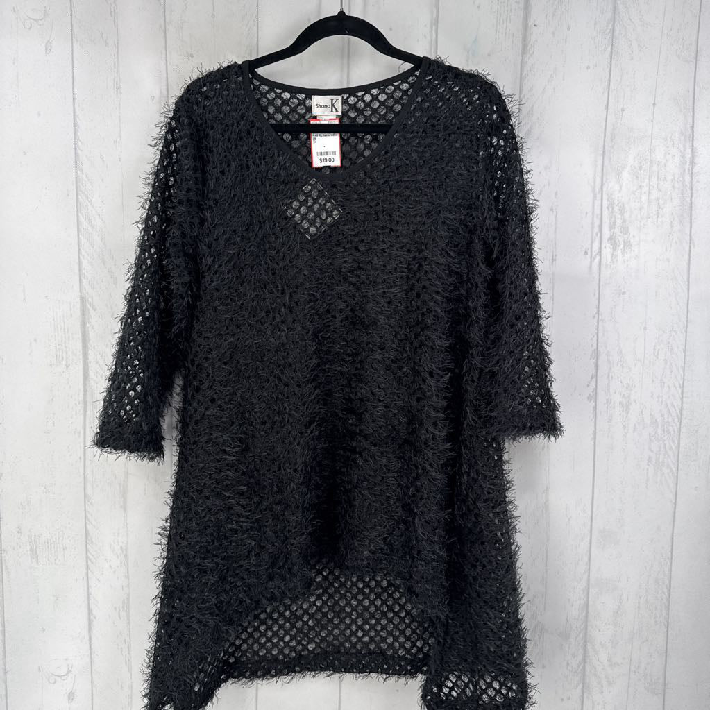 R49 XL textured v-neck 3/4 slv tunic