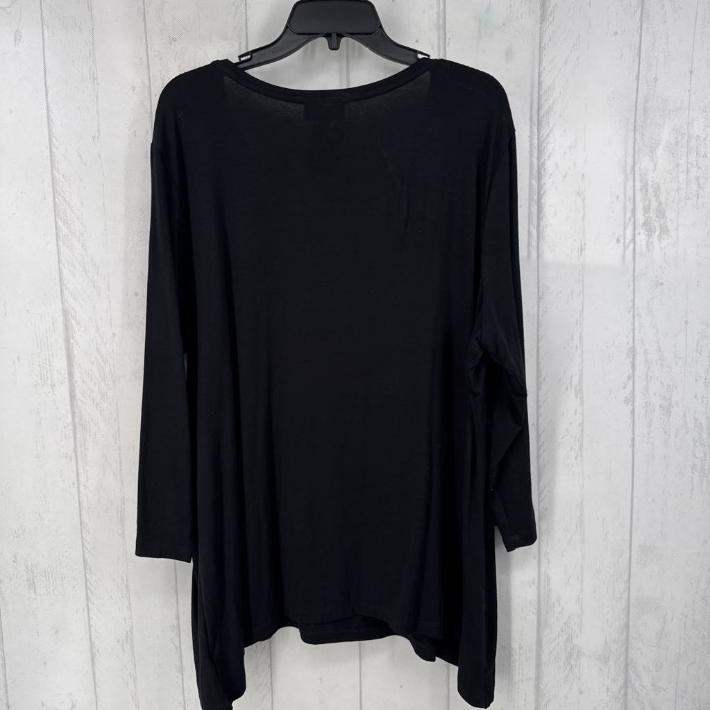 XL embelished scoop neck 3/4 slv top