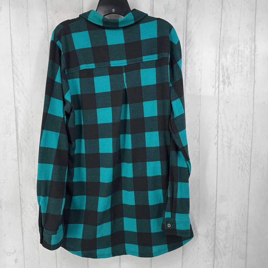 XL plaid button down l/s top
