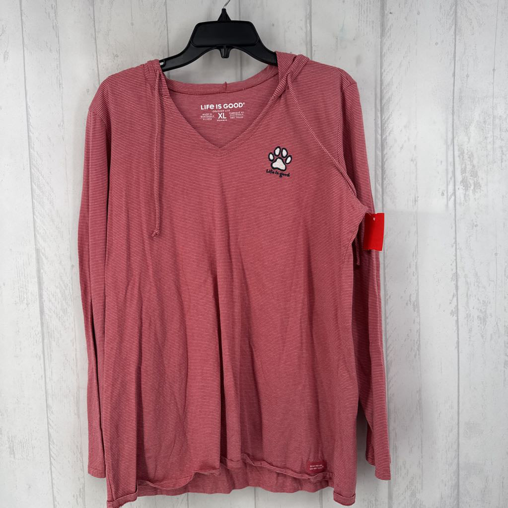 XL striped l/s pullover