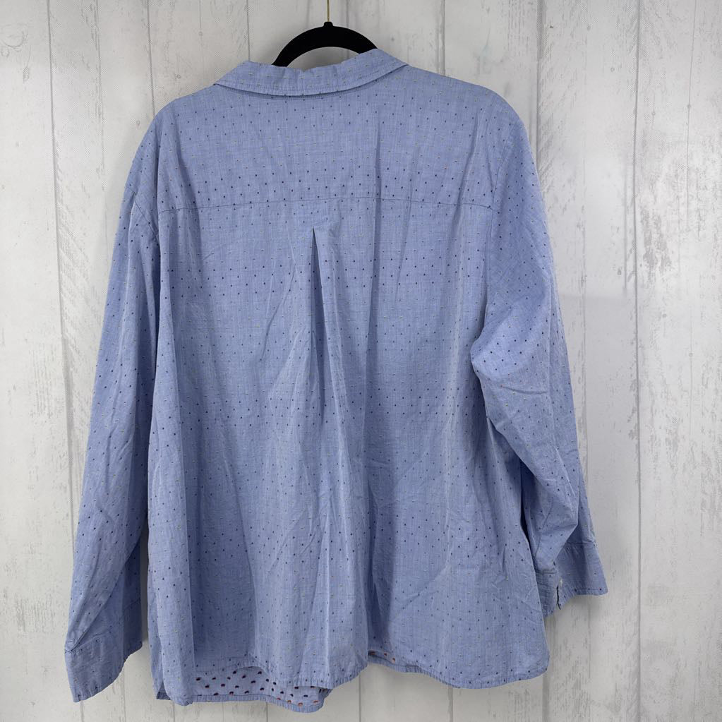 3X colorful 1/2 zip l/s top