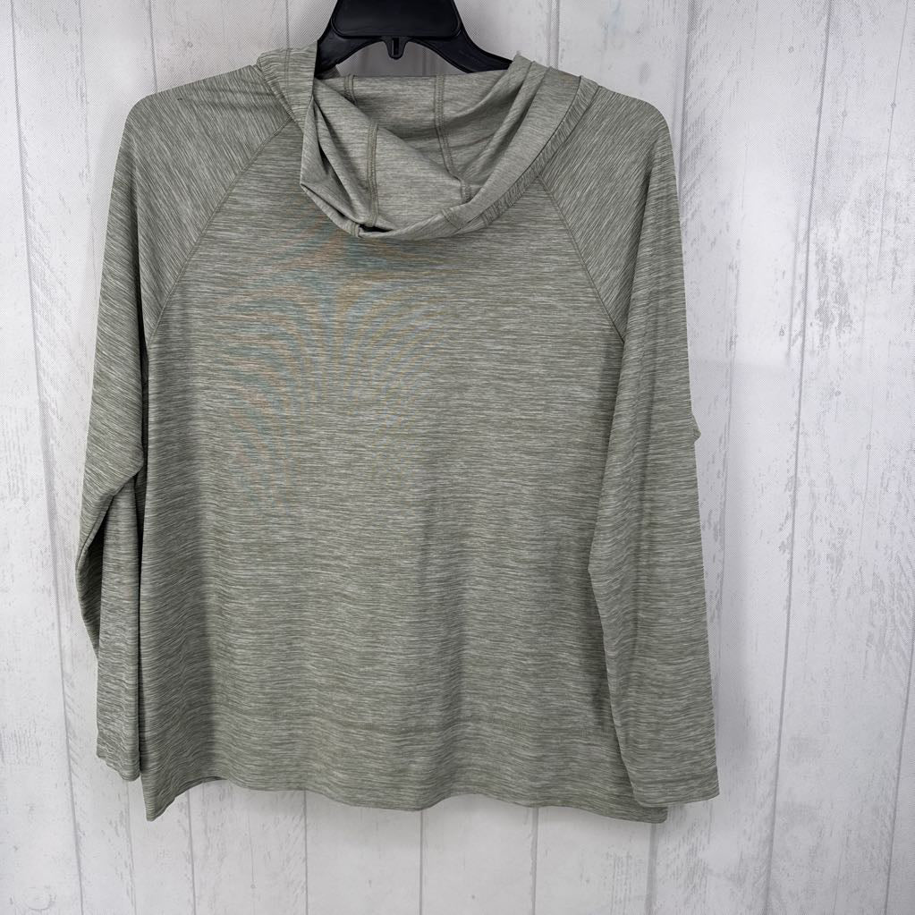 L marled pullover w/ hood