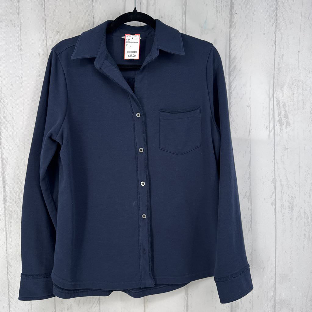 M button down l/s top