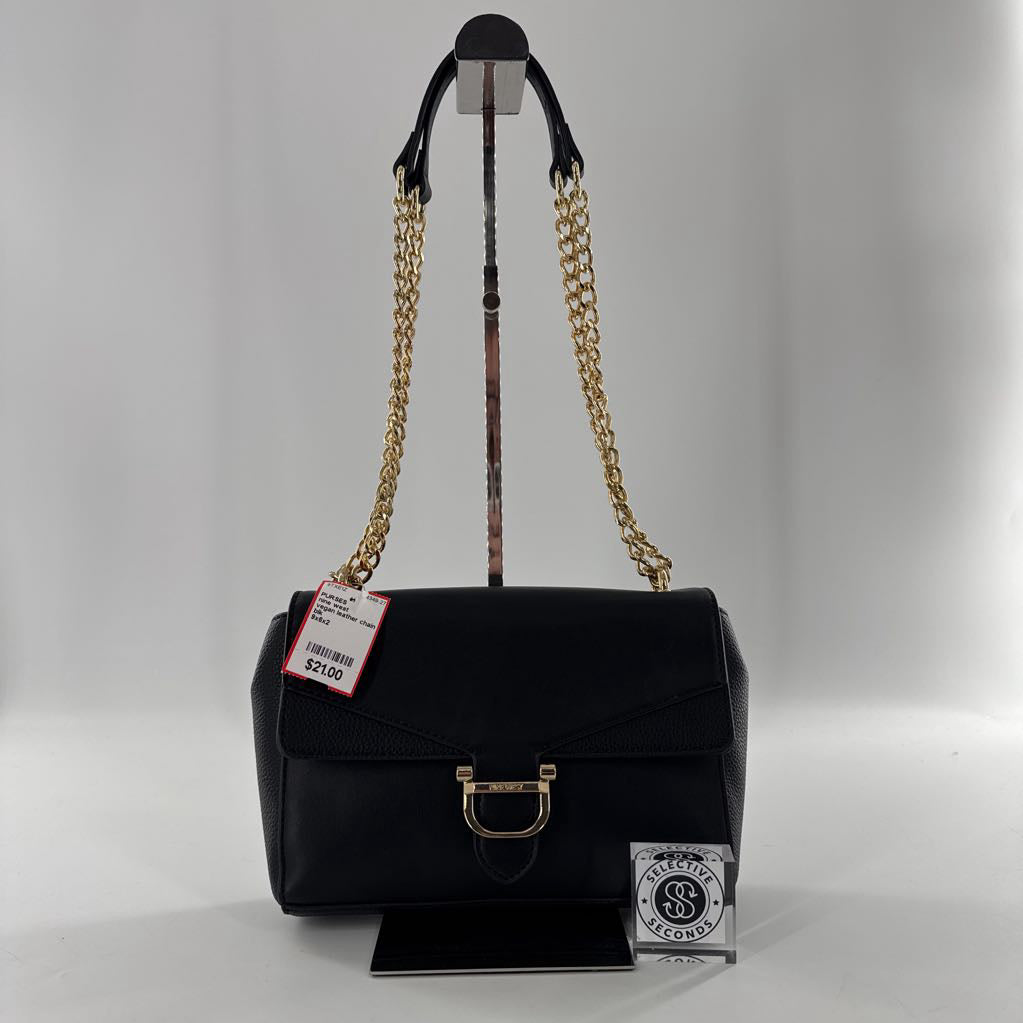 vegan leather chain strap purse