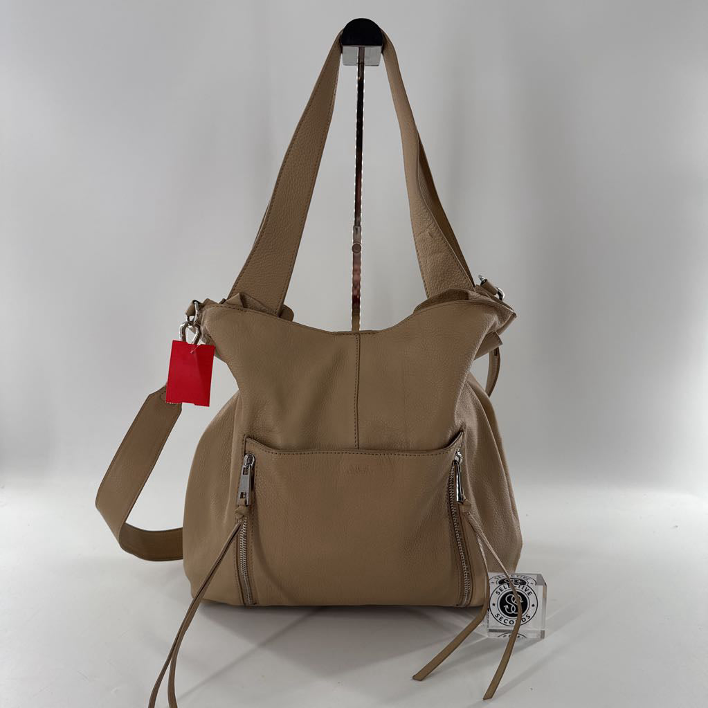 leather double strap hobo bag
