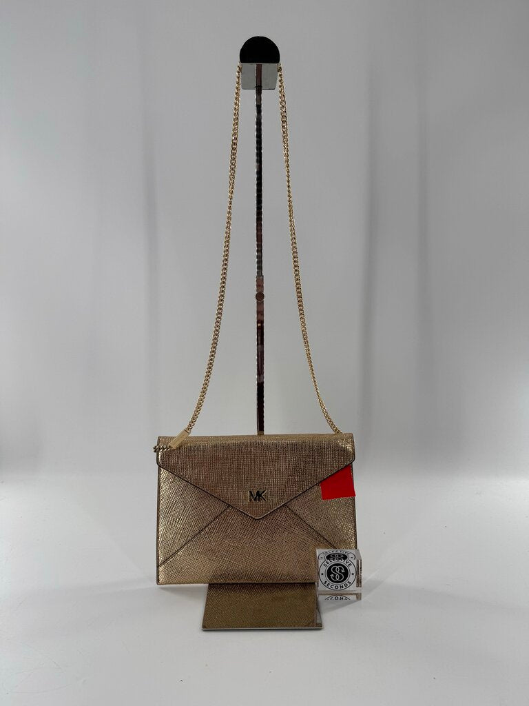 metallic envelope clutch