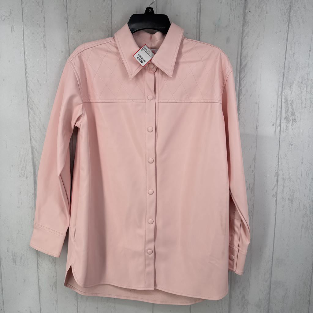 XS vegan leather shacket