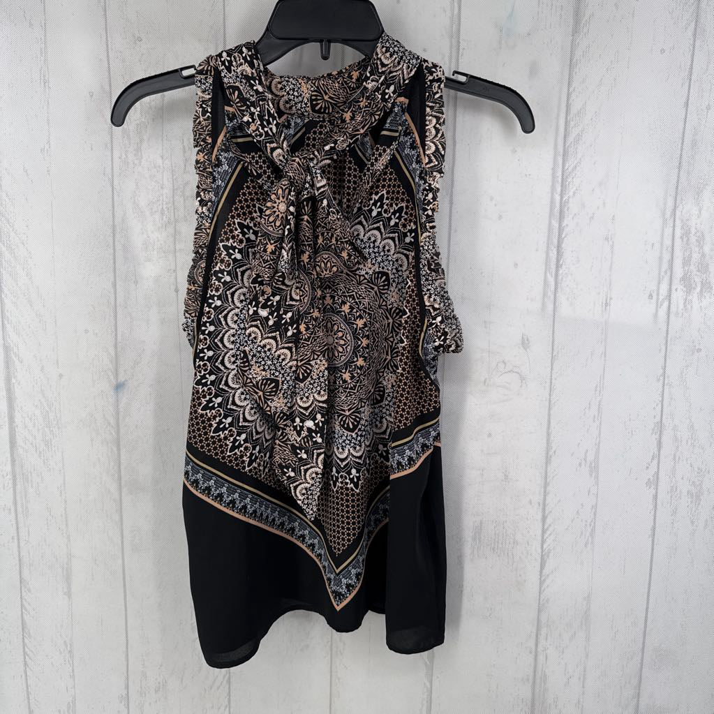 M medallion print halter tank