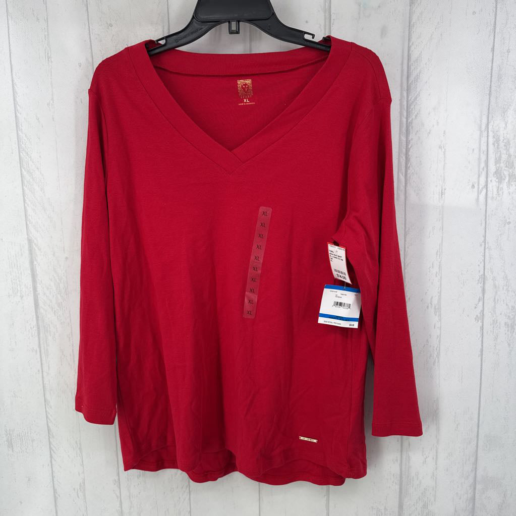 XL v-neck l/s top