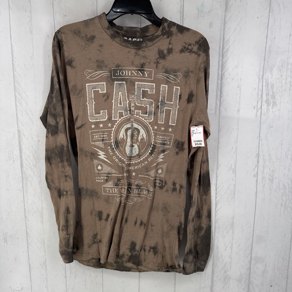 M tie-dye l/s tee-johnny cash