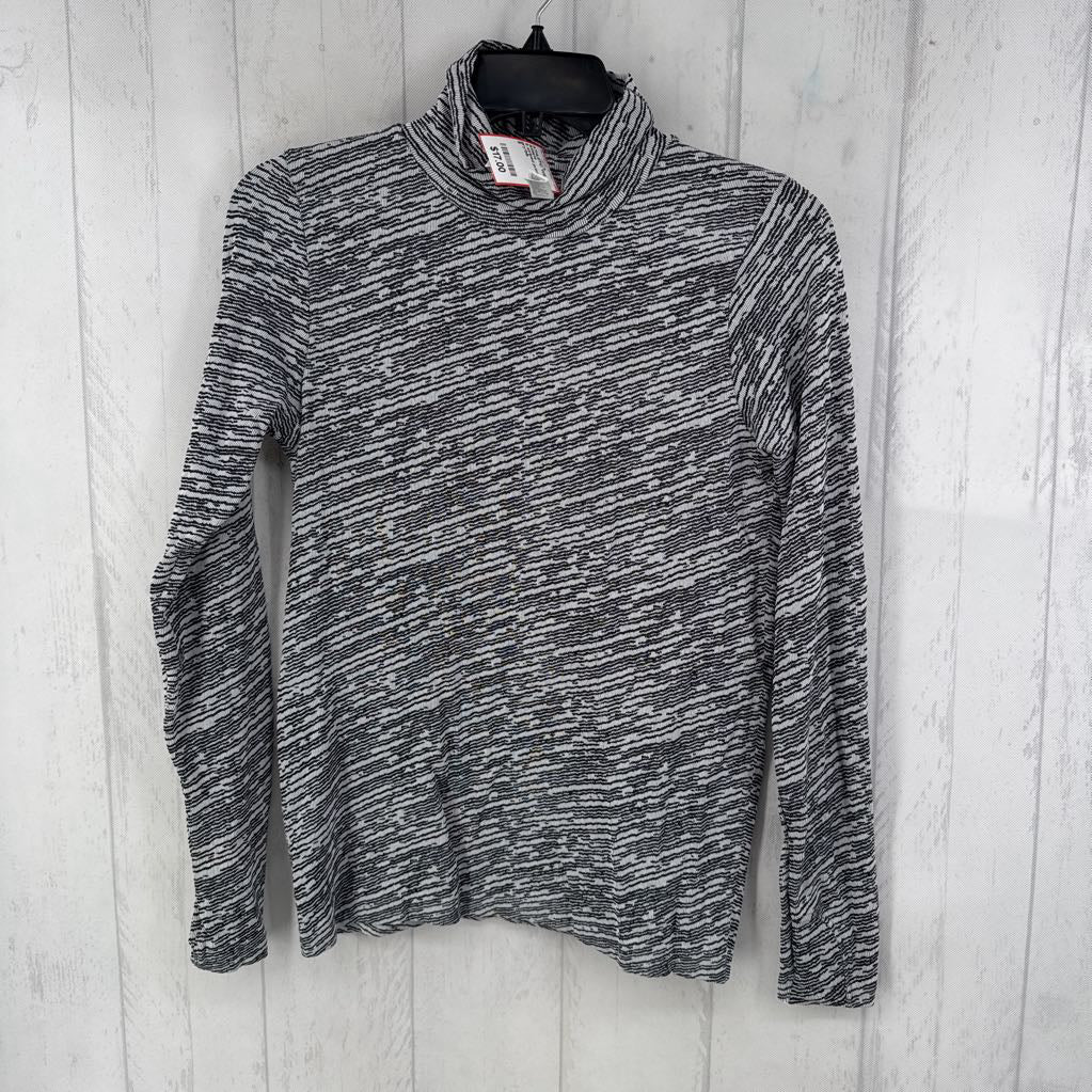 S striped print t-neck l/s top