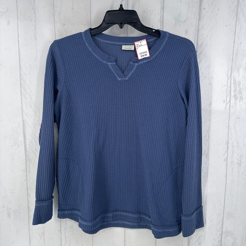 L waffle knit l/s top