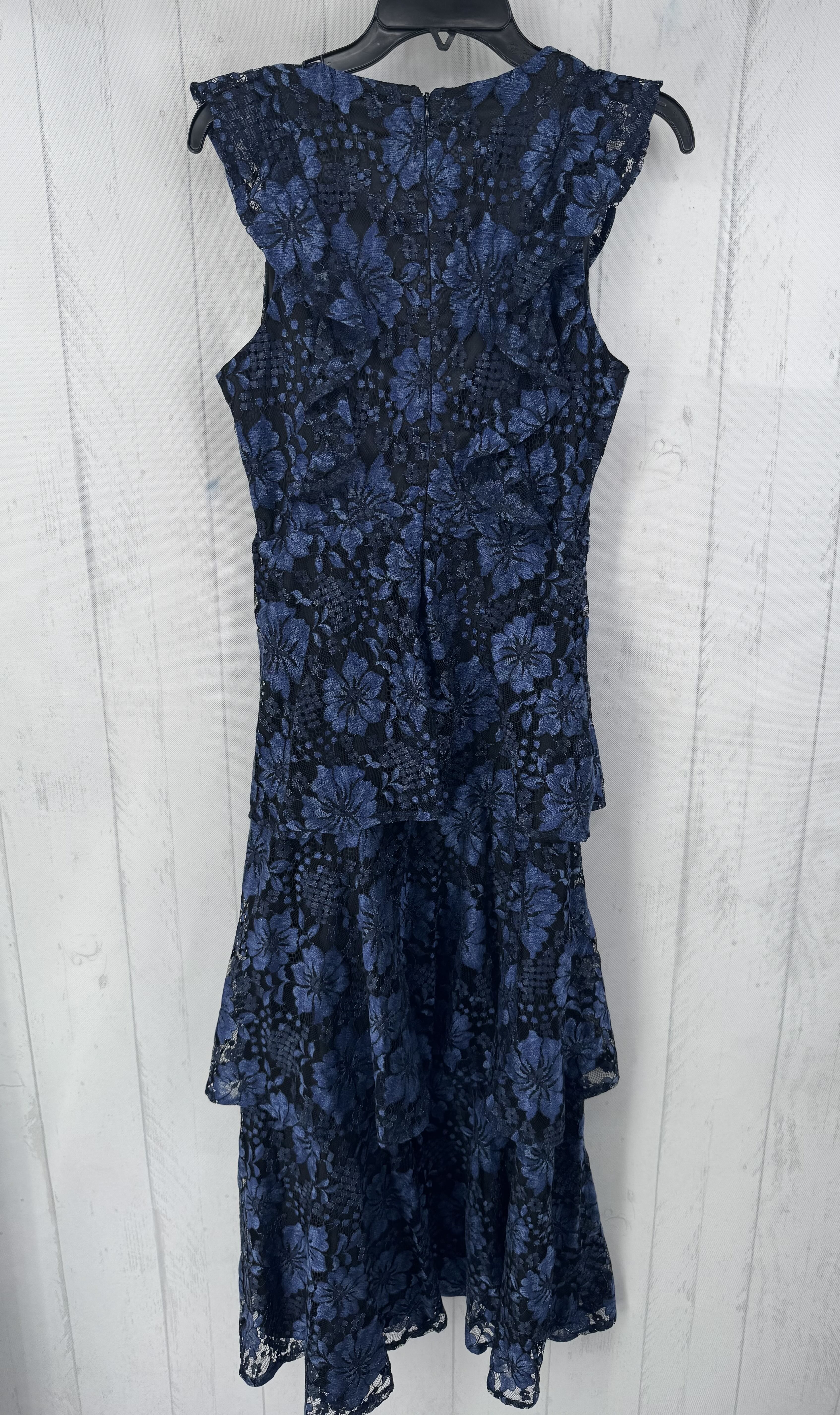 S lace ruffled slvls dress