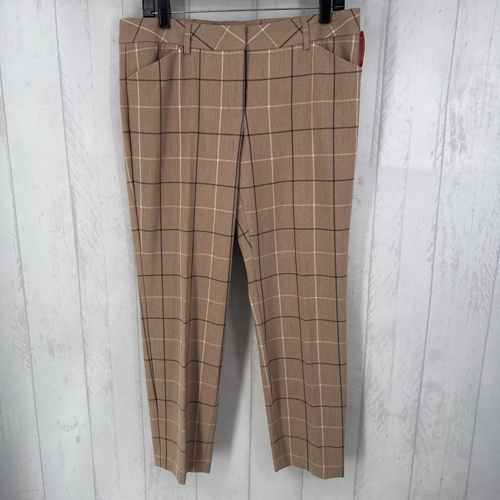 10 checkered straight leg pant