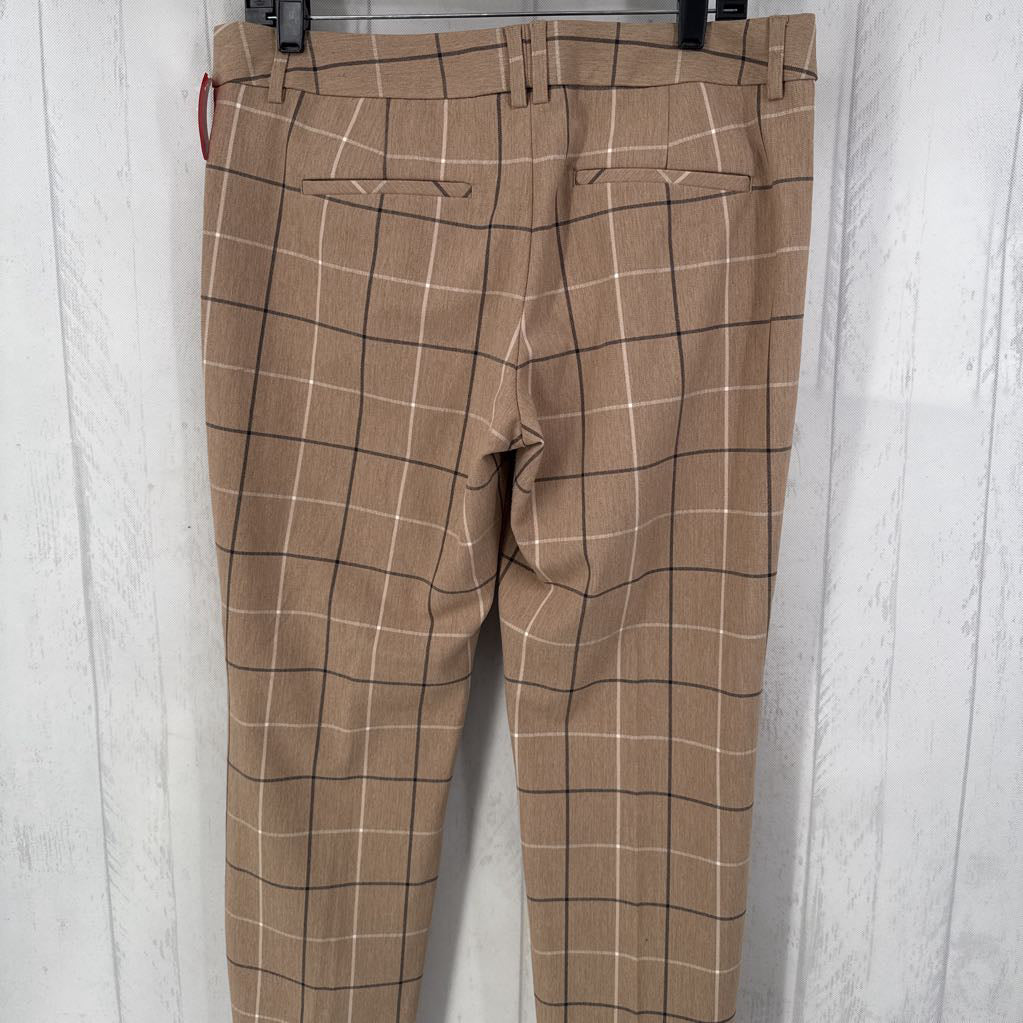 10 checkered straight leg pant