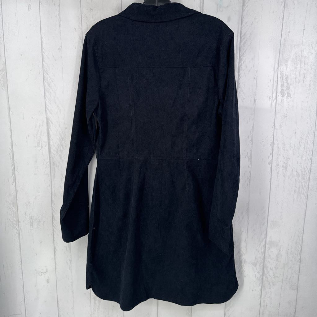 L corduroy button down l/s dress