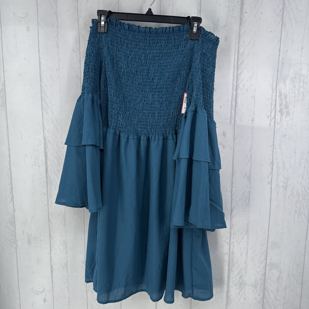 4XL smocked off the shoulder dress