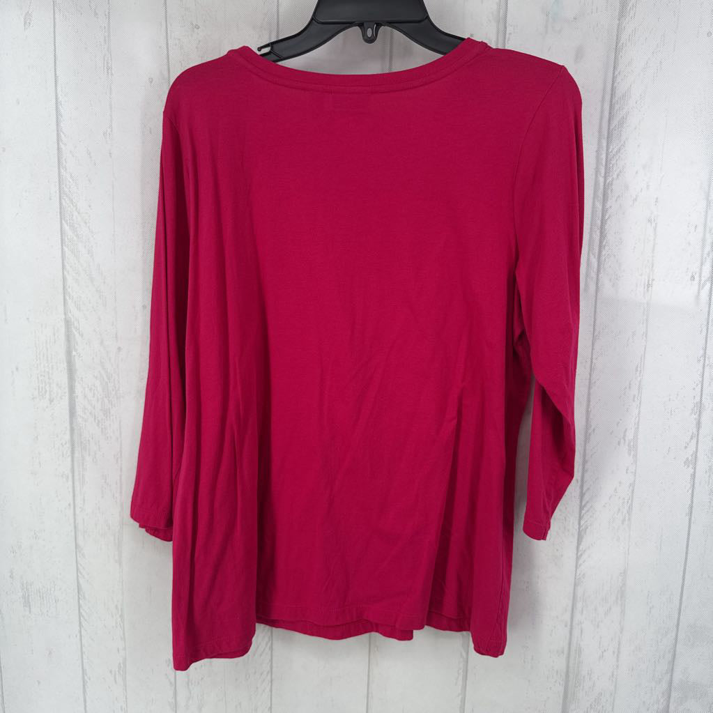 L scoop neck 3/4 slv tee