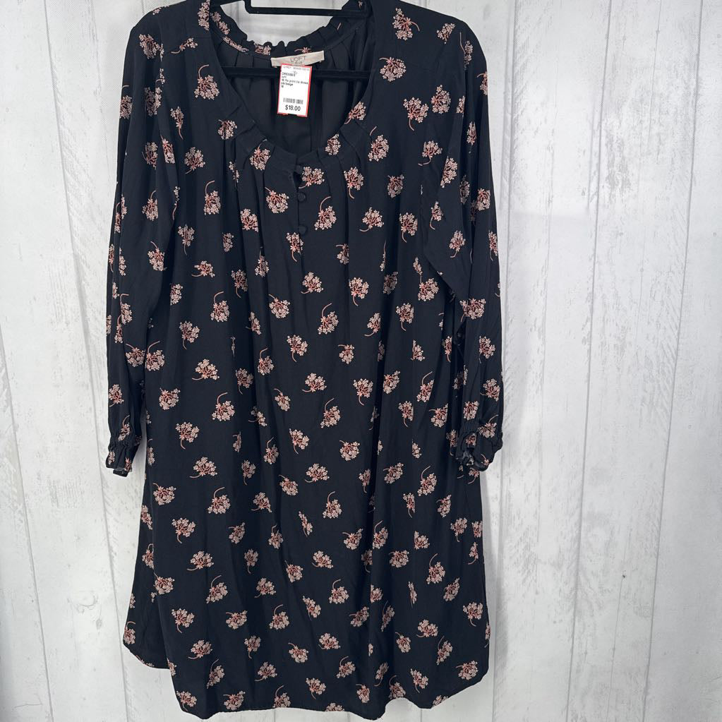 18 flo print l/s dress