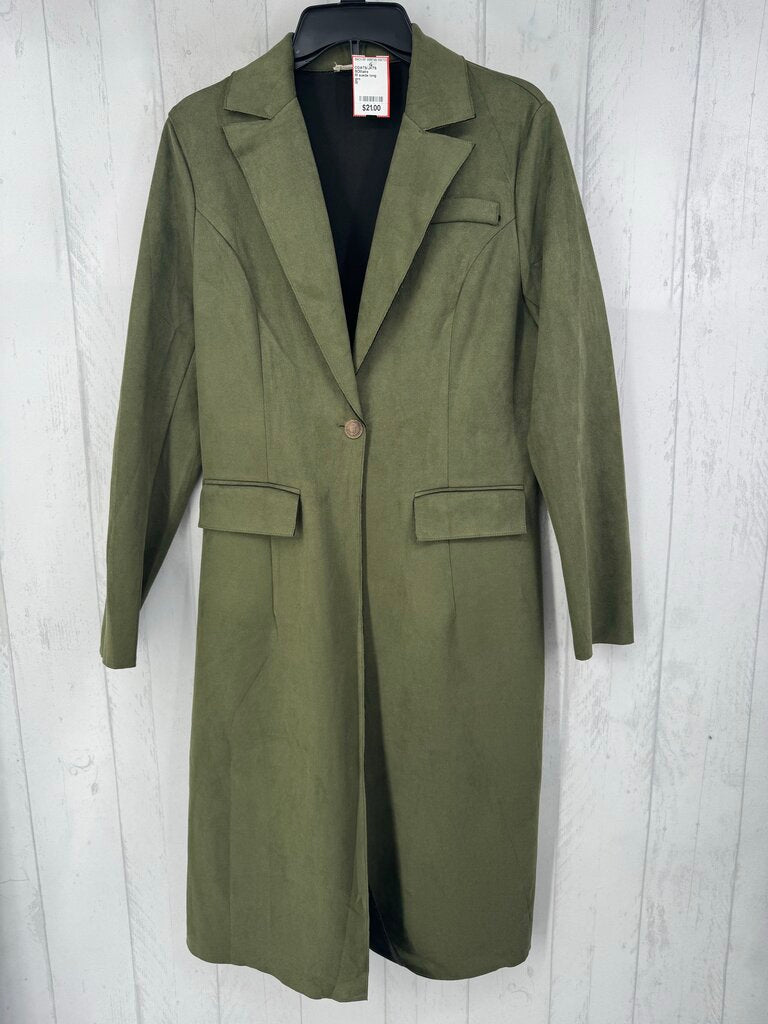 M suede long jacket