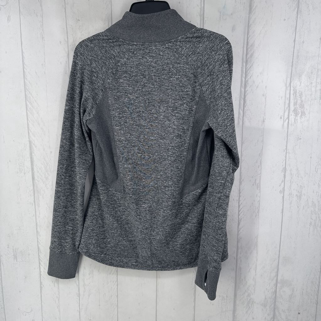 M marled zip-up jacket