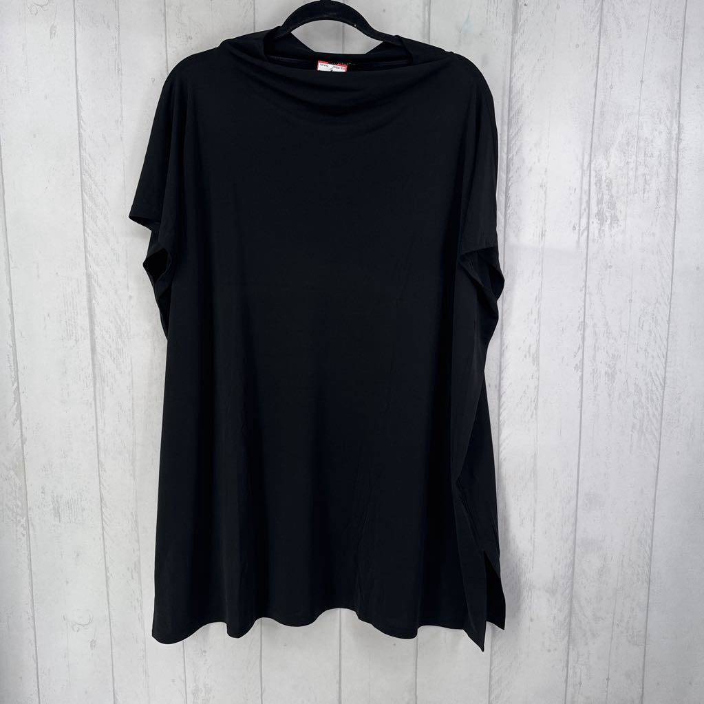 R228 XL funnel neck cap slv tunic