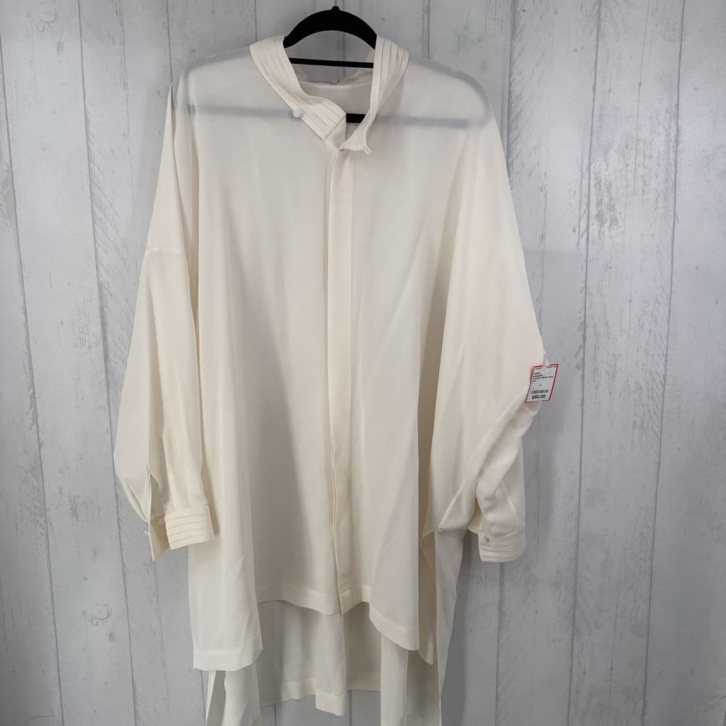 1 button down hi-lo l/s tunic