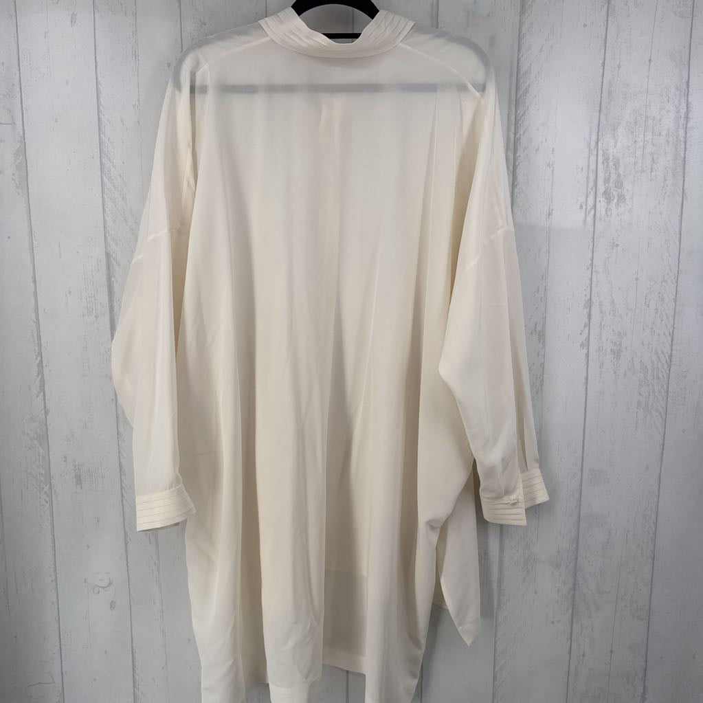 1 button down hi-lo l/s tunic